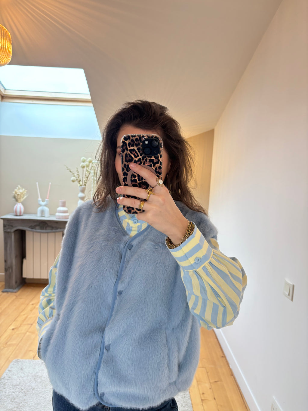 Gilet sans manches Agathe - Bleu