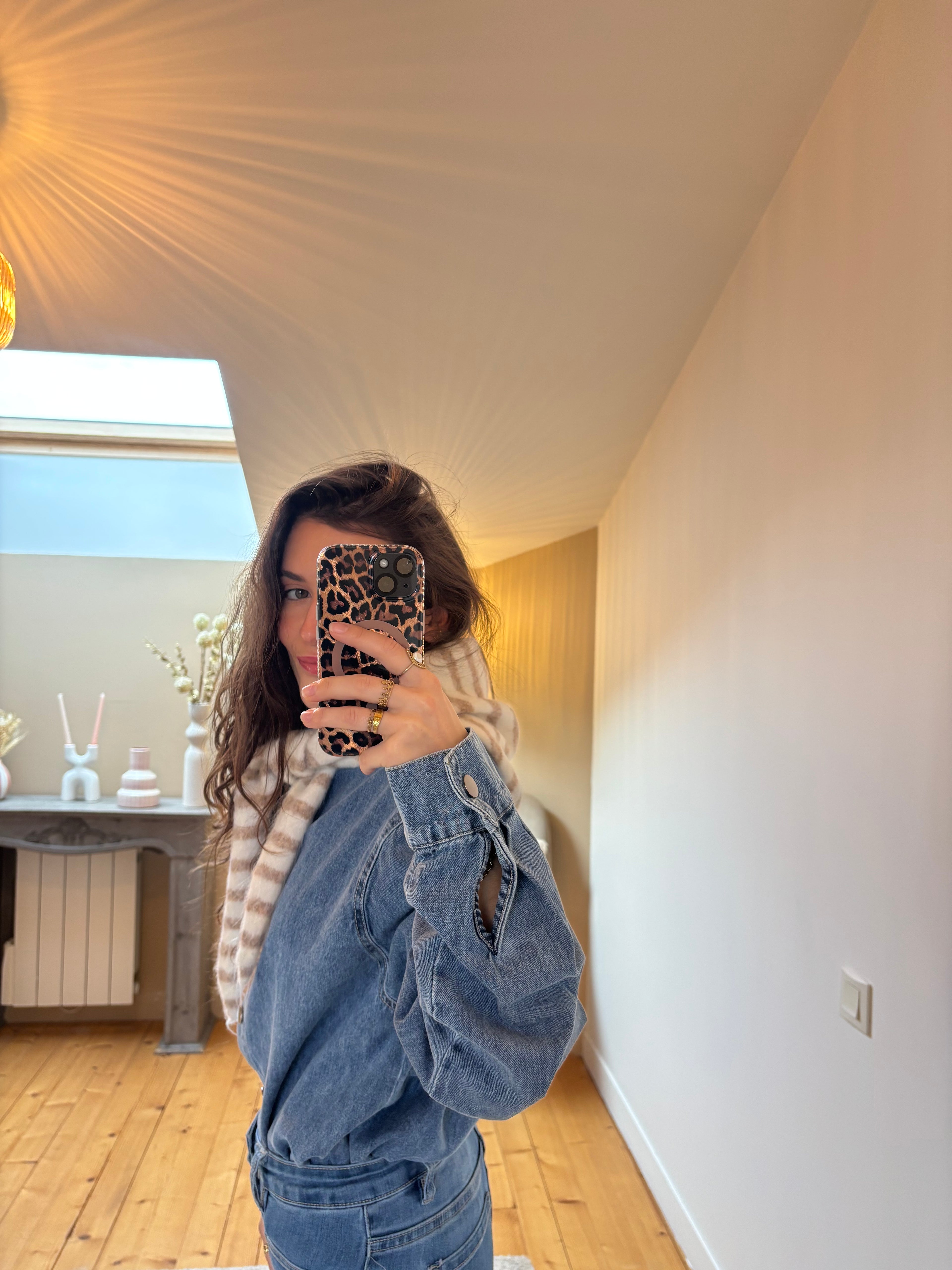 Foulard triangle Maël - Écru