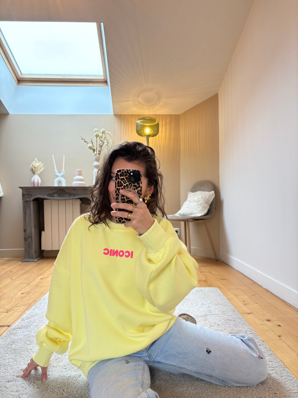 Sweat Iconic - Jaune