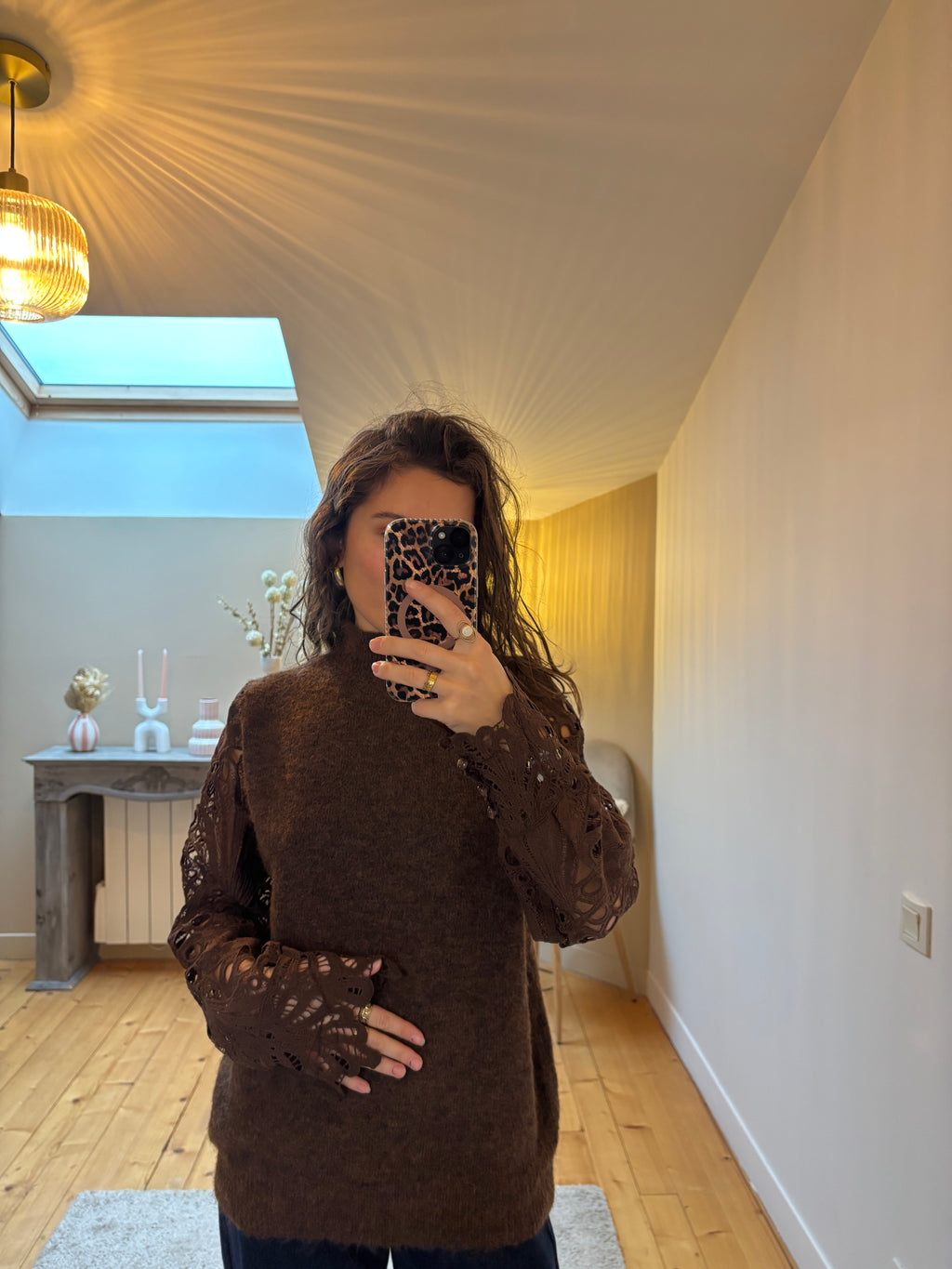 Pull Théa - Chocolat