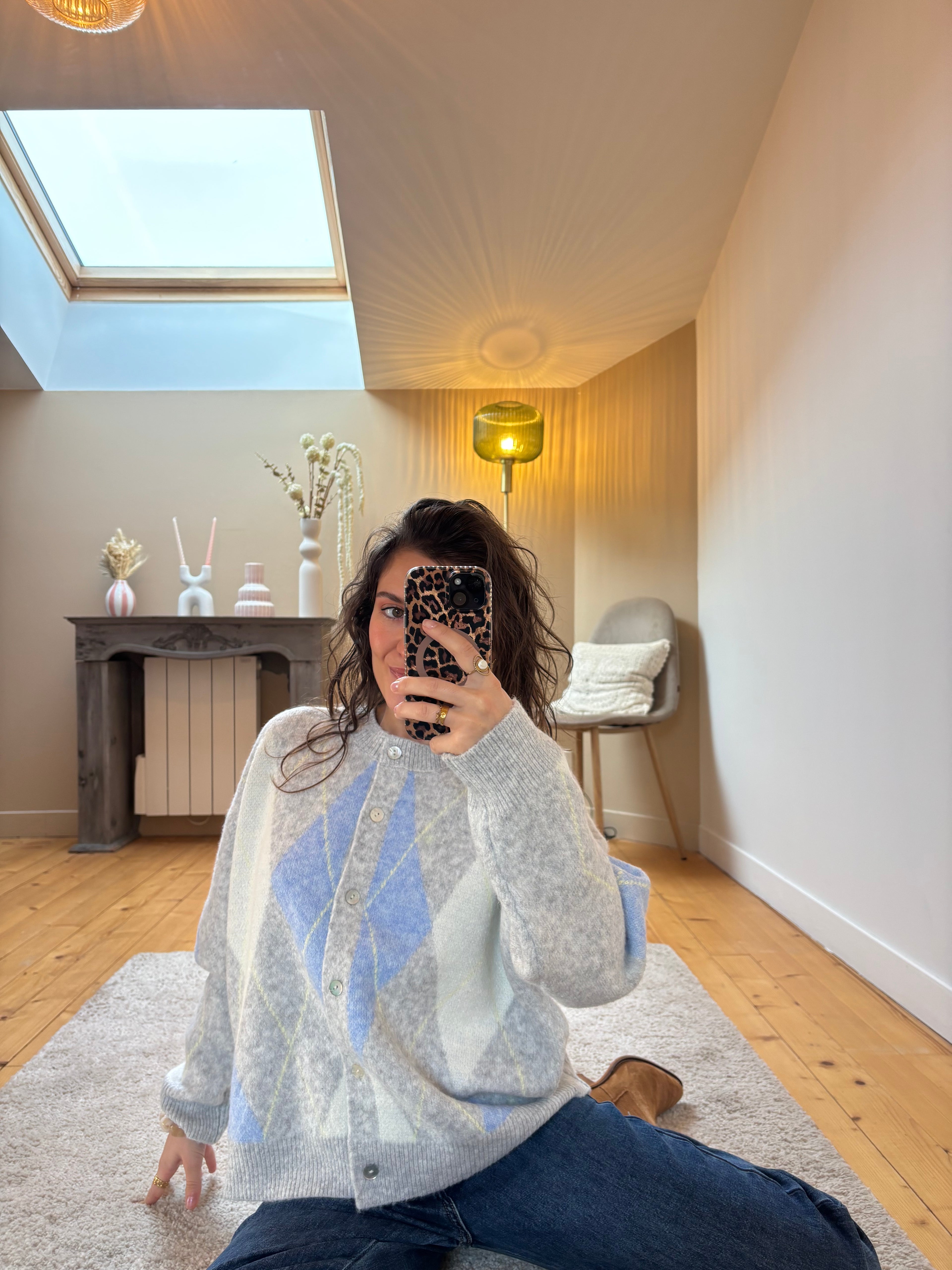 Cardigan Églantine - Gris