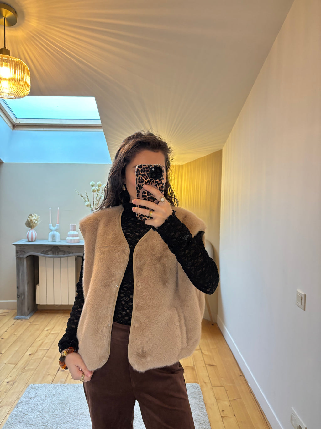 Gilet sans manches Fabiola - Taupe