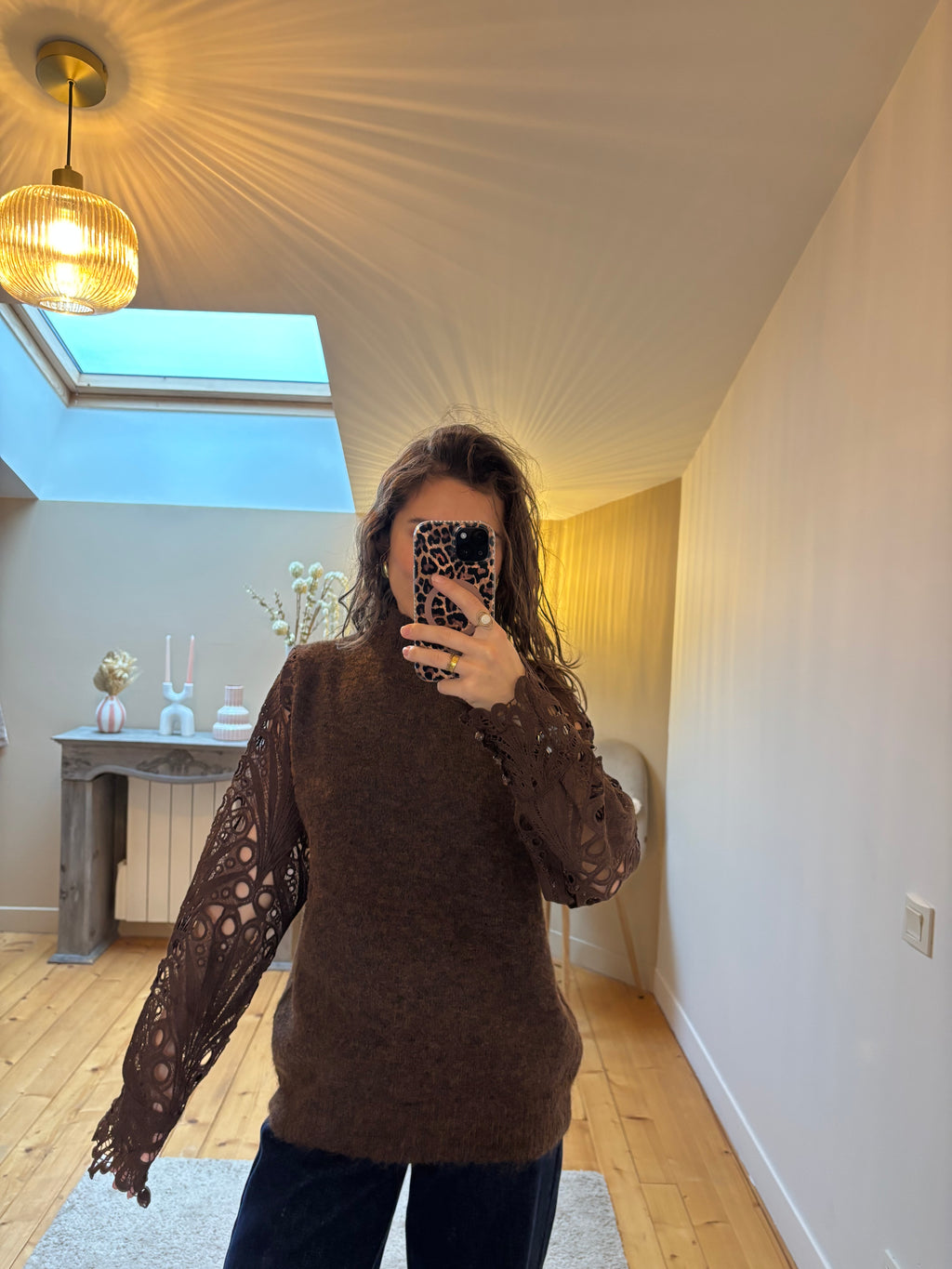 Pull Théa - Chocolat