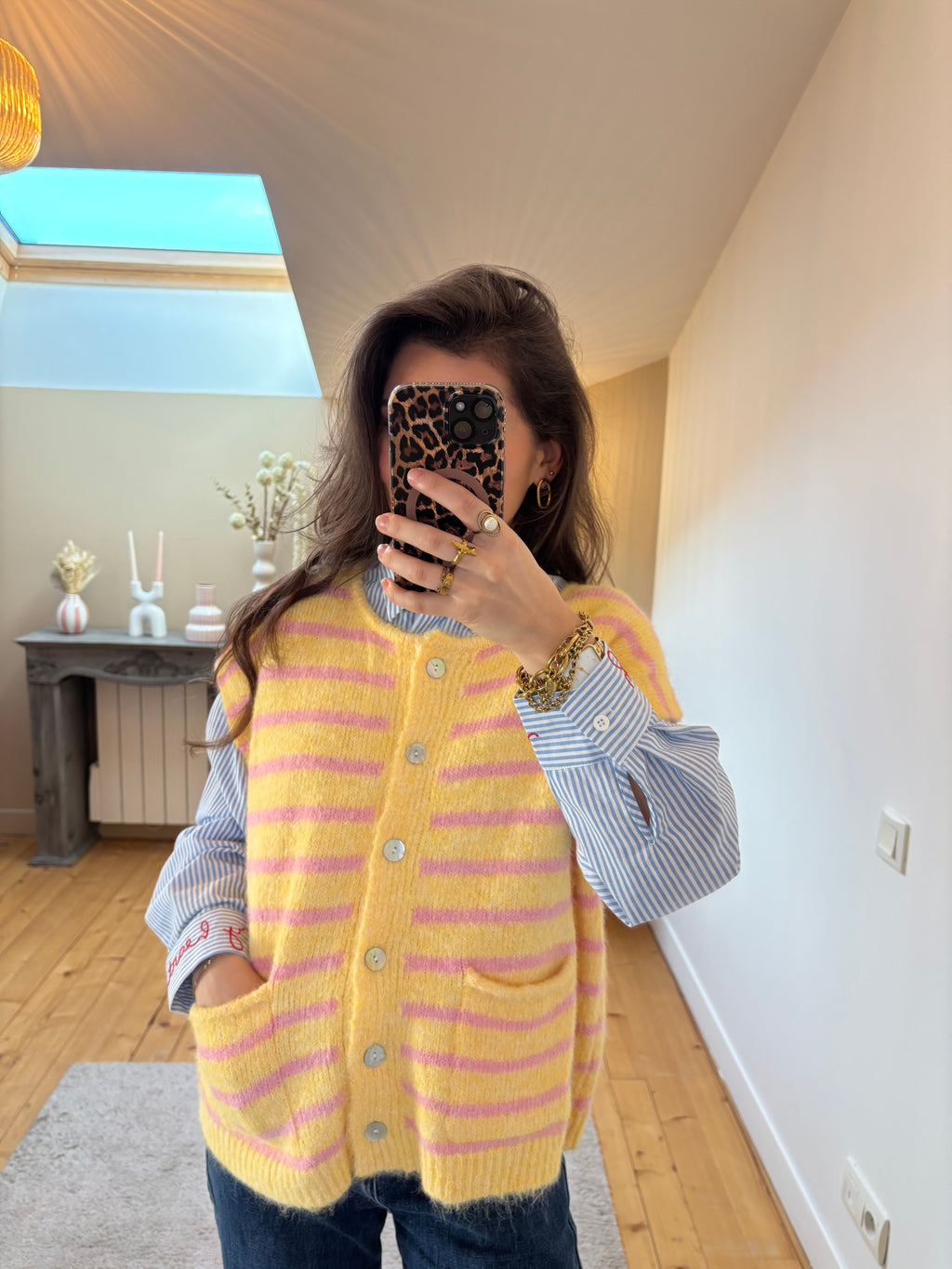 Gilet sans manches Camille - Jaune
