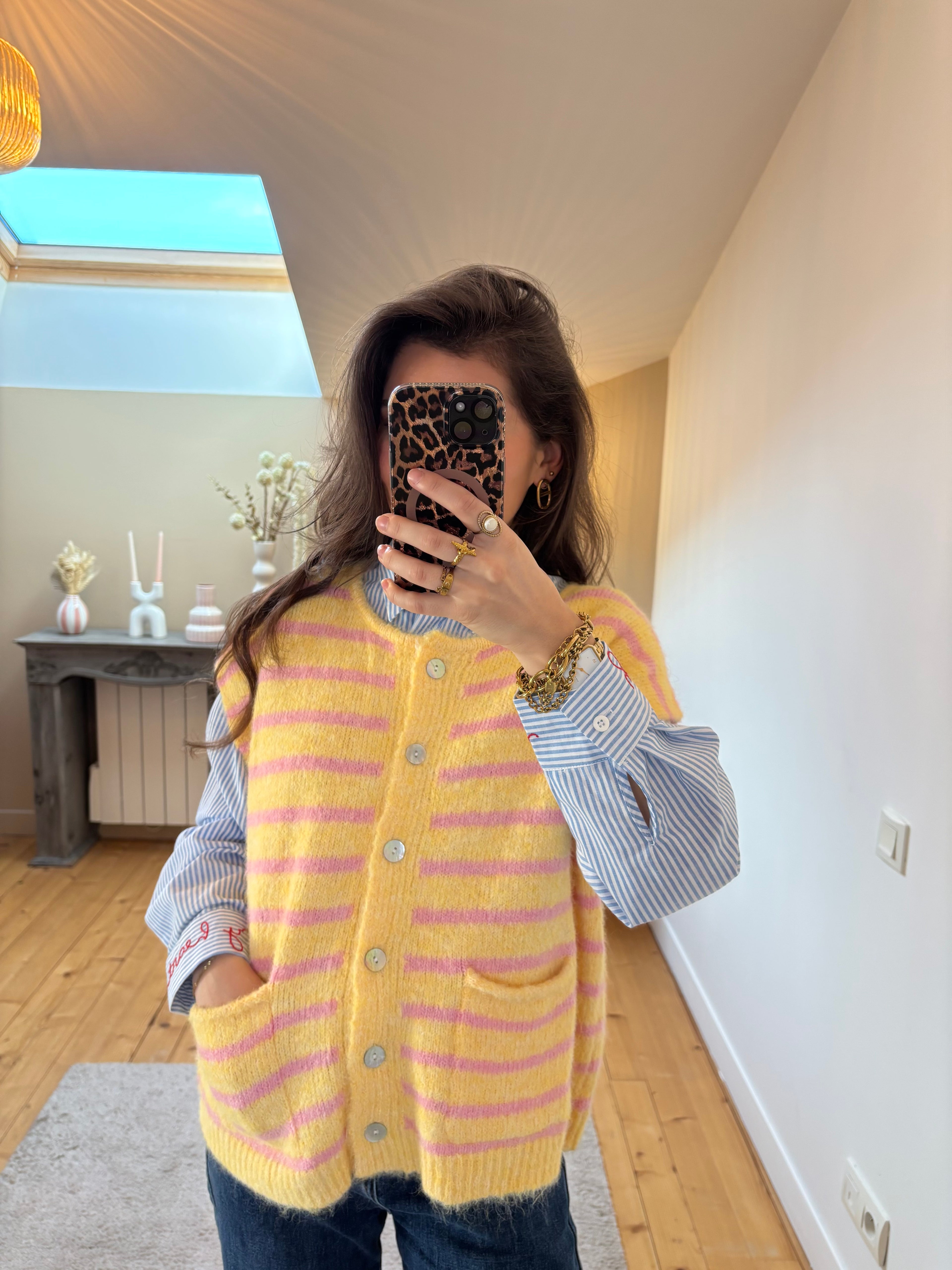 Gilet sans manches Camille - Jaune