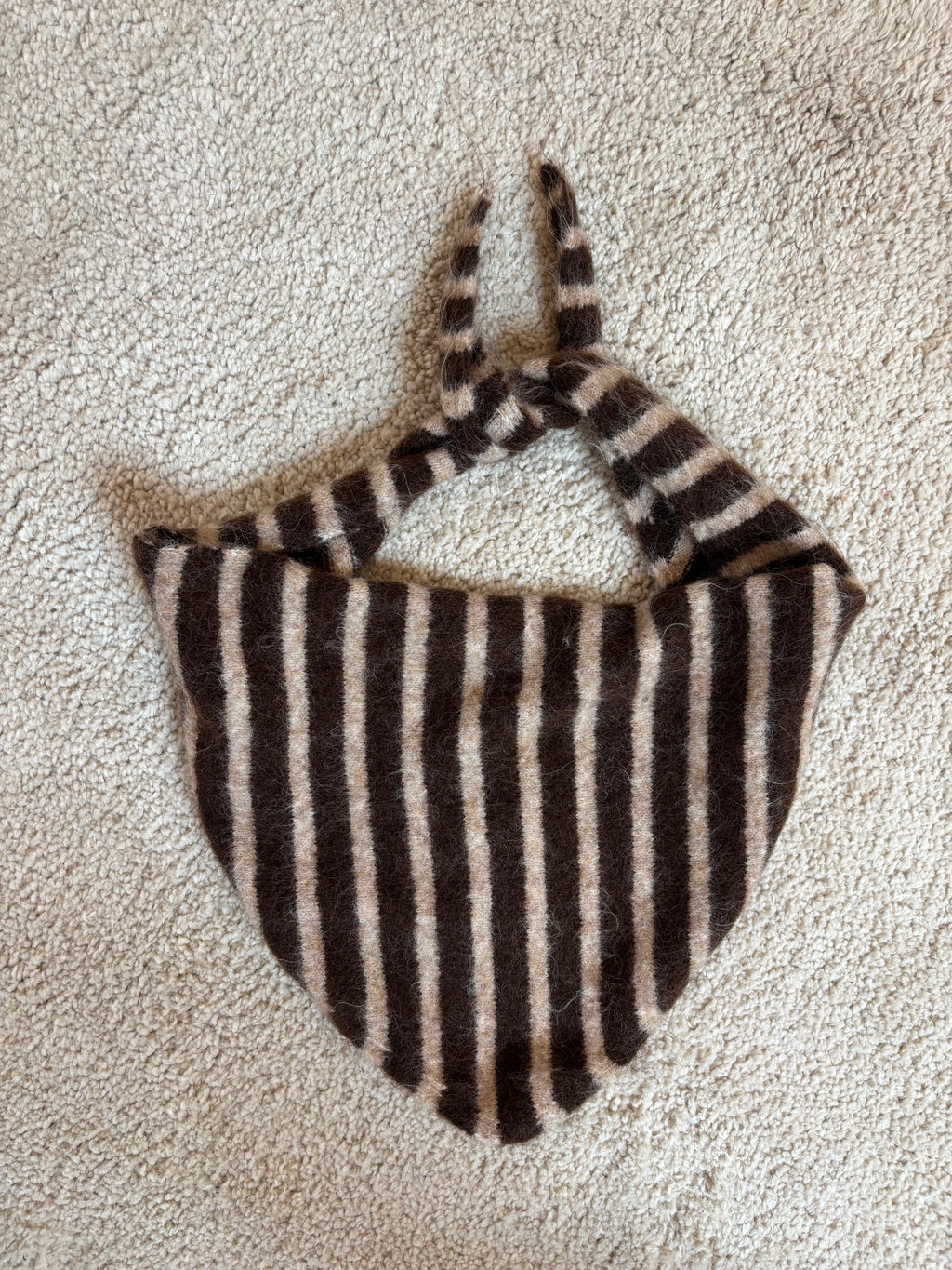 Foulard triangle Maël - Chocolat