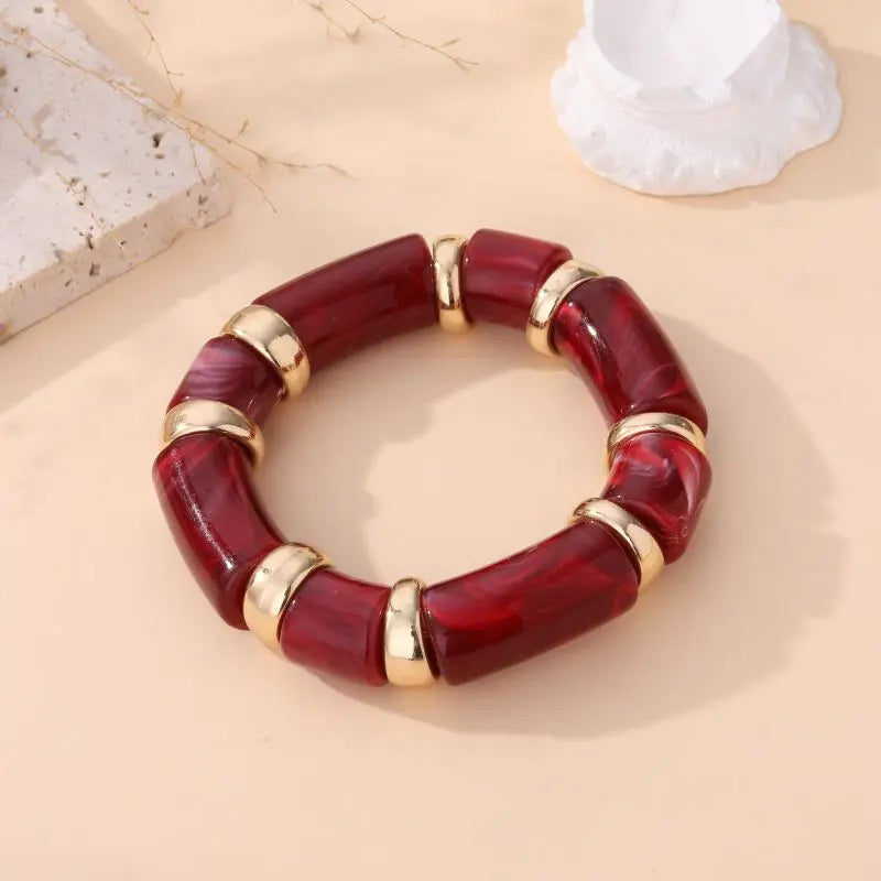 Bracelet Lou - Bordeaux